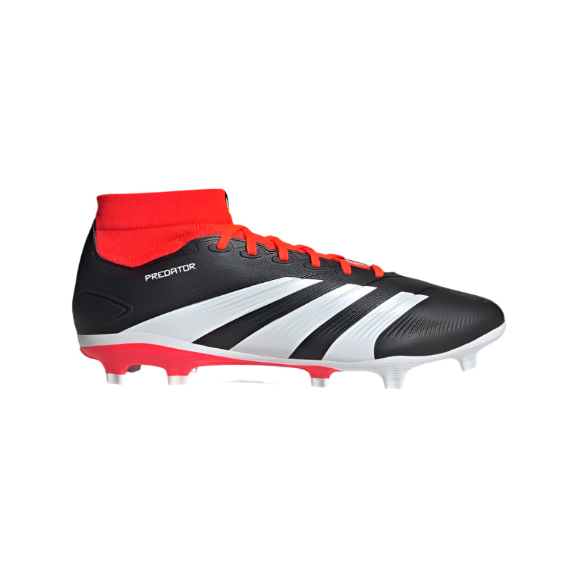 adidas Predator 24 League Sock FG Cleats Footwear Adidas Core Black/Footwear White/Solar Red-IG7772 6