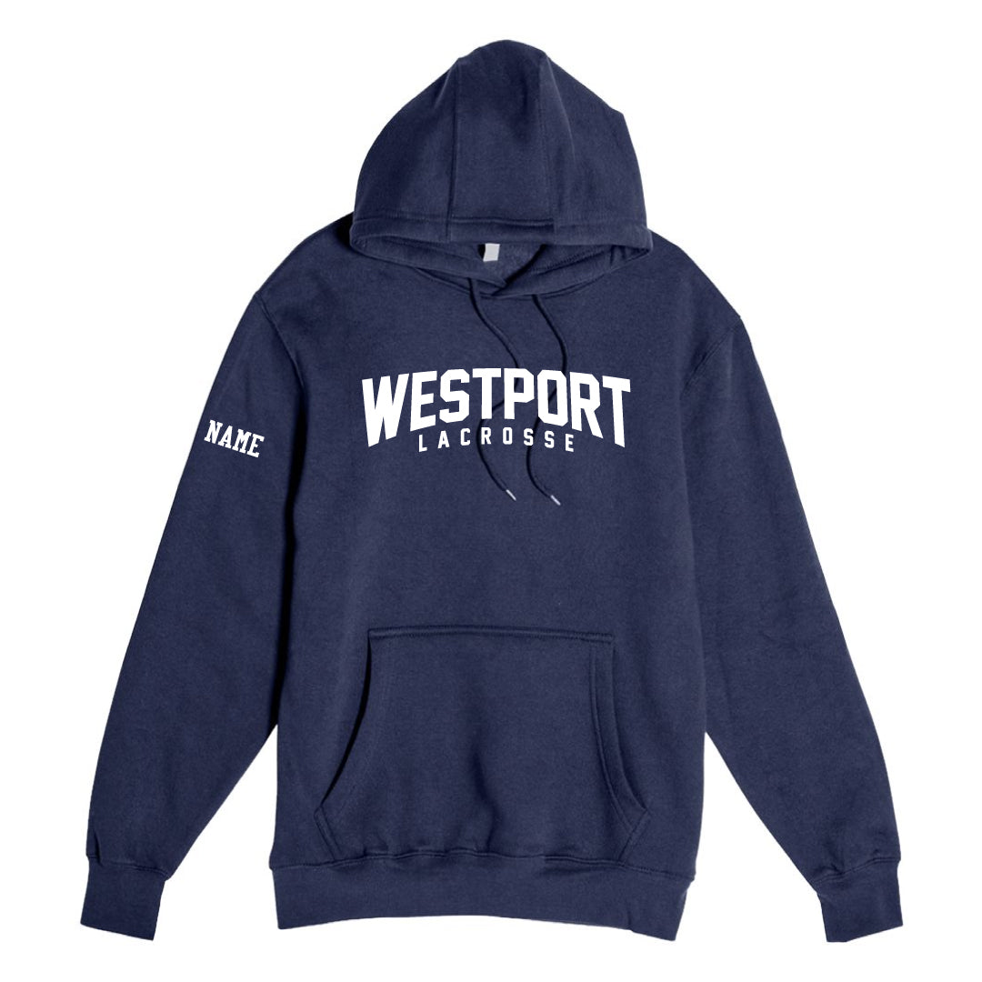 Westport PAL Girls Lacrosse Premium Hooded Sweatshirt Logowear Westport PAL Girls Lacrosse Navy Youth S