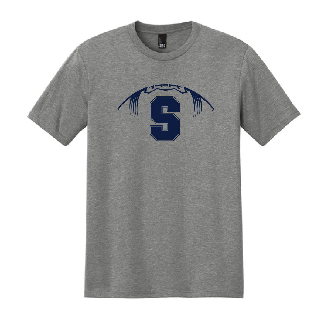 Staples Football Tri Blend "S Football" Tee Logowear Staples Football Grey Frost Men S