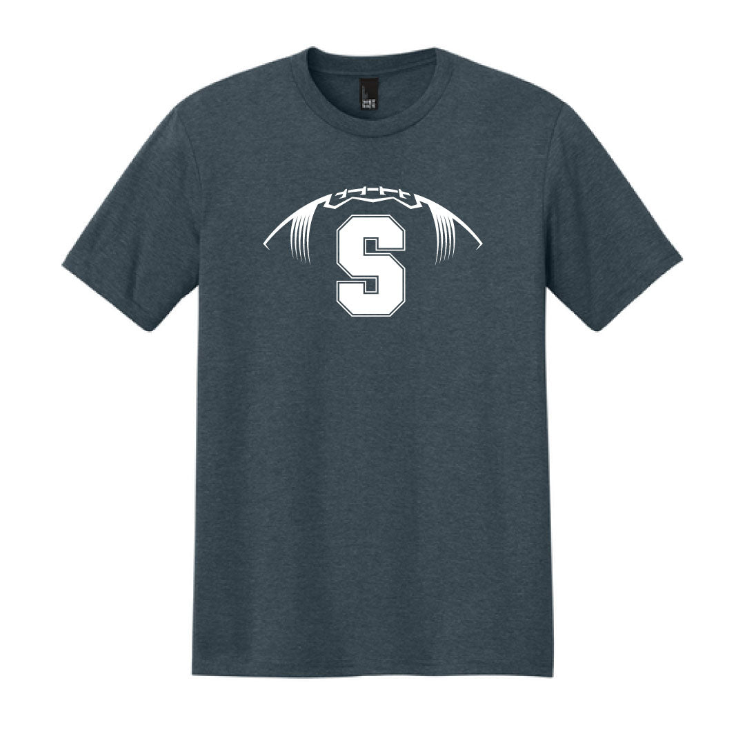 Staples Football Tri Blend "S Football" Tee Logowear Staples Football Navy Frost Men S