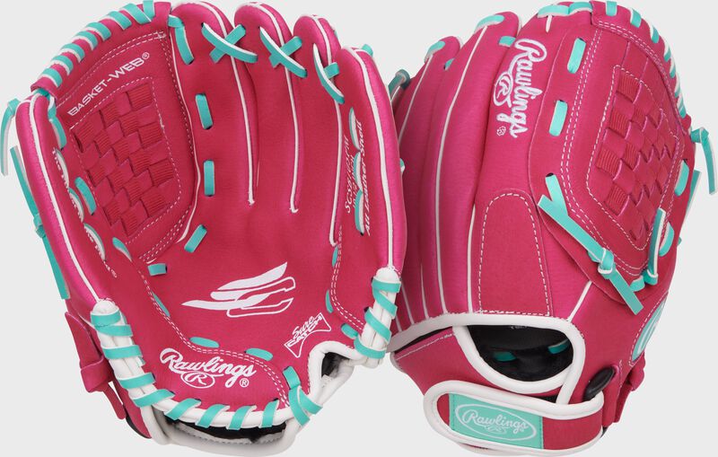 Rawlings 2026 Sure Catch 10.5" Softball Glove Equipment Rawlings/Easton Pink/Mint Right Hand Throw