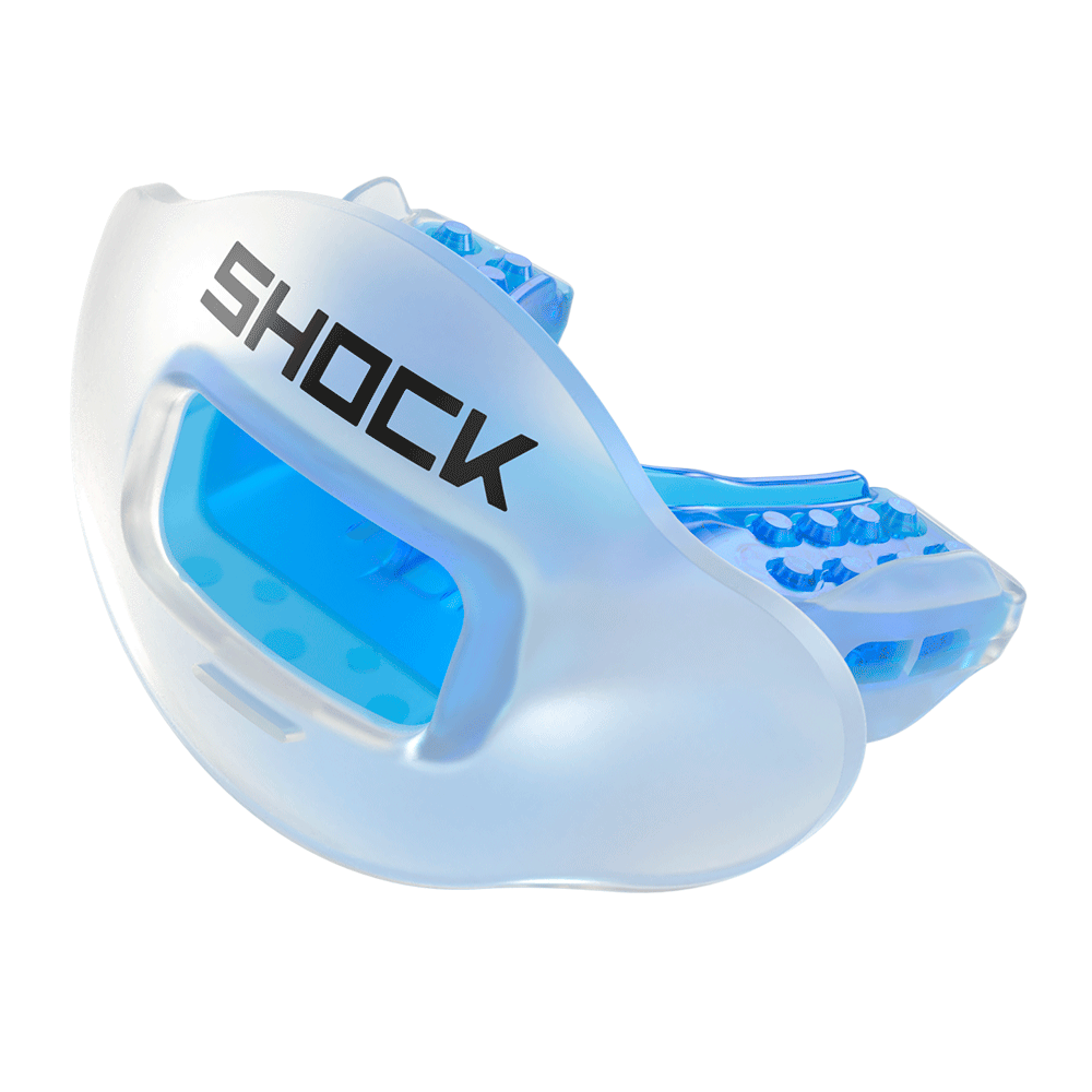 Shock Doctor Max AirFlow 2.0 Convertible Lip Guard Accessories United Sports Brands Clear/Trans Blue