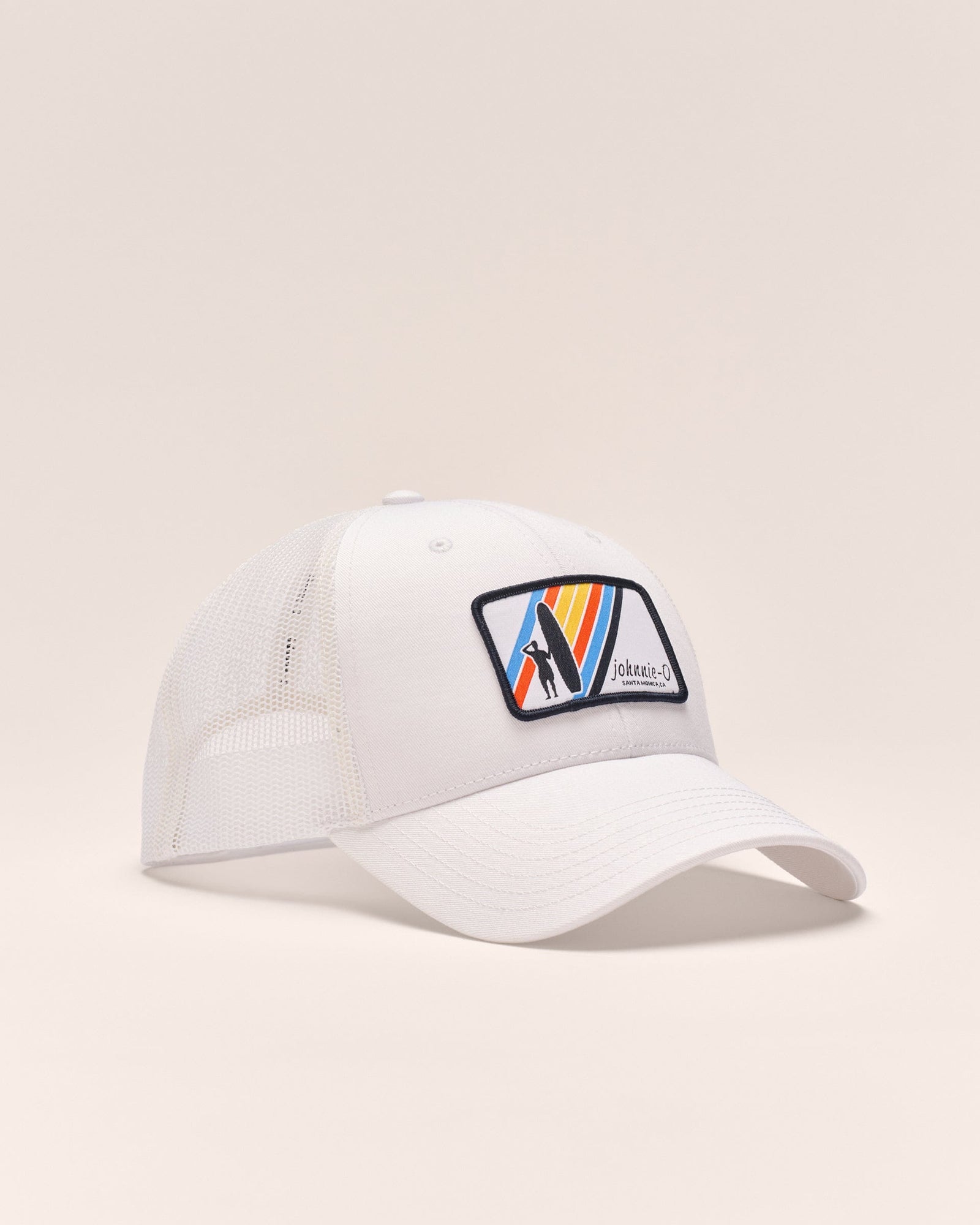 Johnnie-O Westwood Mesh Trucker Hat Accessories Johnnie-O White