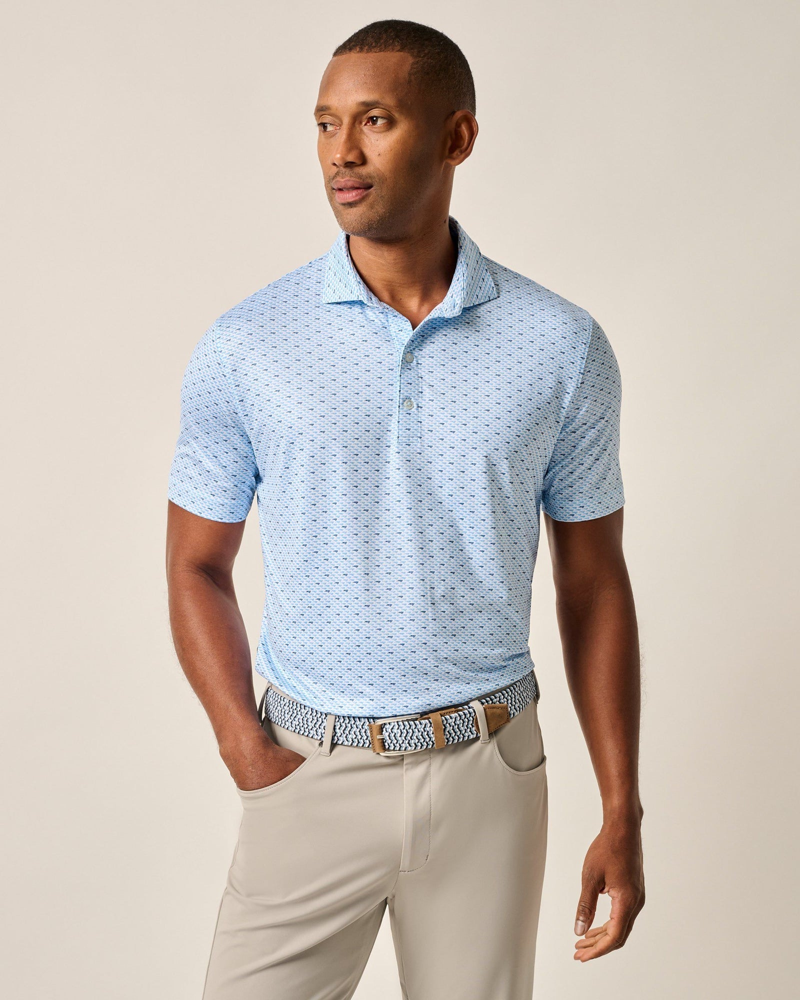 Johnnie-O Men's Performance NC Time Jersey Polo Apparel Johnnie-O Maliblu Small