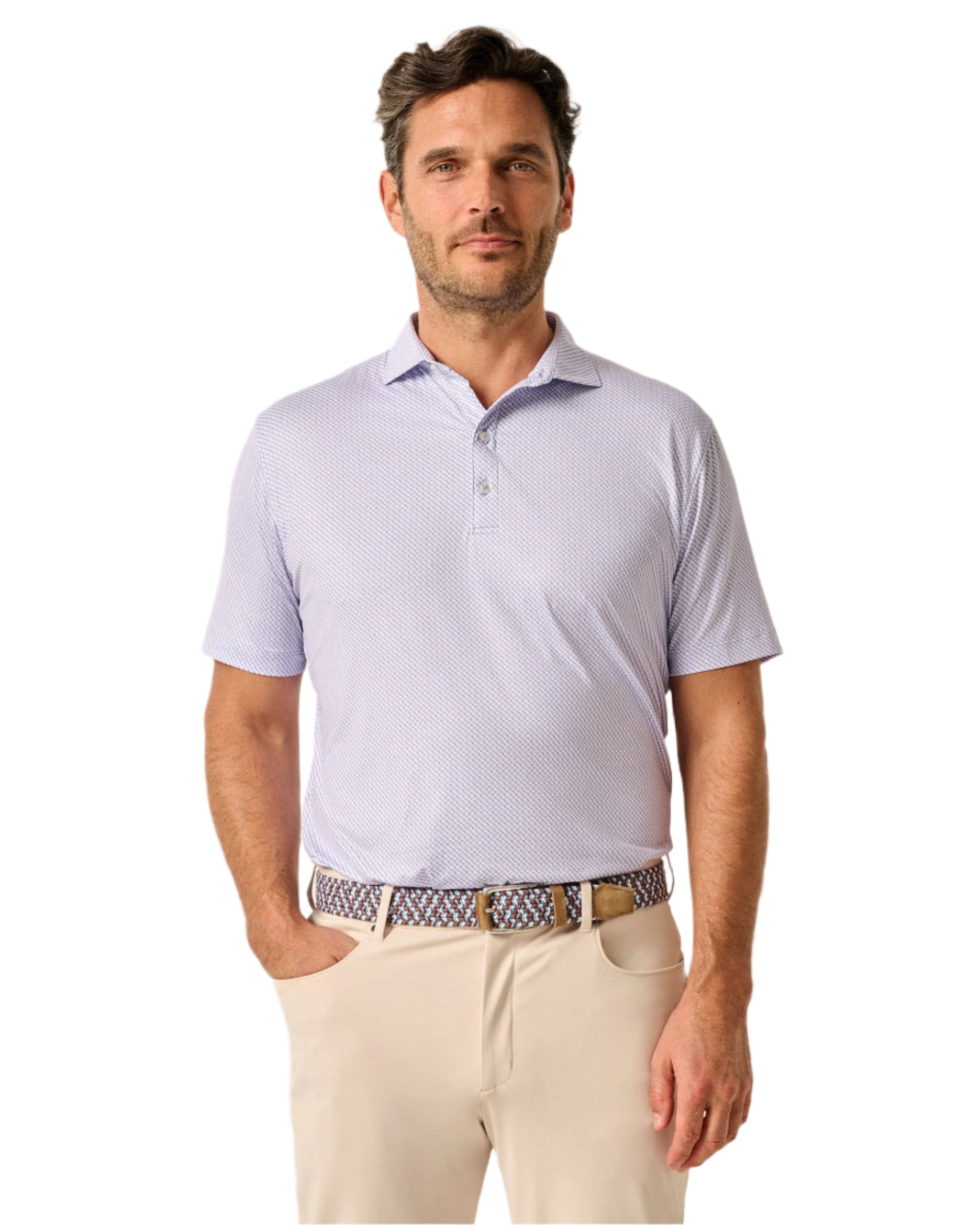 Johnnie-O Men's Wesson Featherweight Performance Polo Apparel Johnnie-O Vino Small