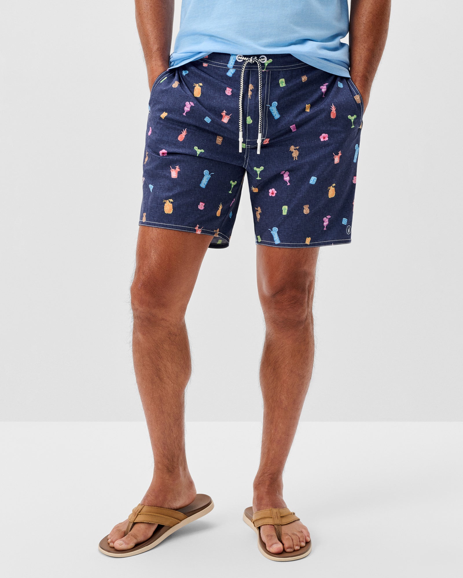 Johnnie-O Men's Half Elastic 7" Swim Trunks Apparel Johnnie-O Kanaloa Small