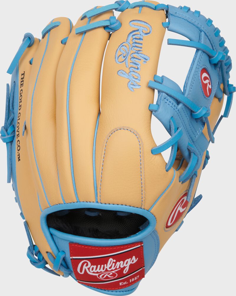 Rawlings 2026 Youth Select Pro Lite Series 11.5" Francisco Lindor Equipment Rawlings/Easton Camel/Columbia Blue Right Hand Throw