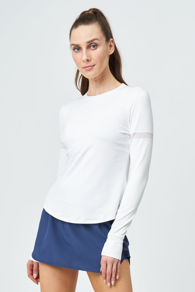 Lija Womens Noble Elite Pacer Top Apparel LIJA XSmall White