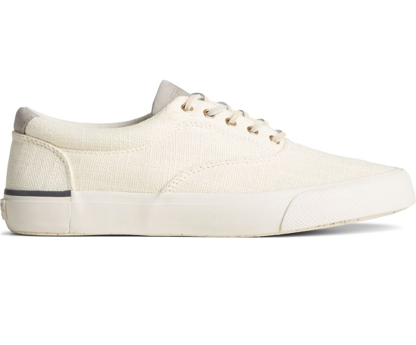 Sperry Men's SeaCycled Striper II CVO Baja Sneaker Footwear Sperry 8 Cream Medium