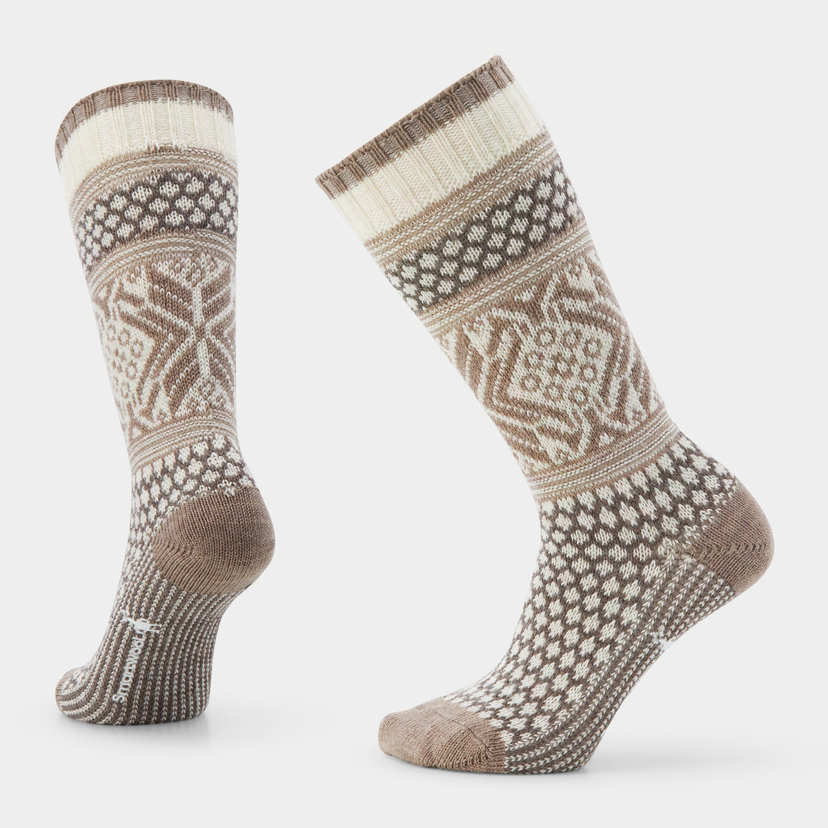 Smartwool Everyday Popcorn Snowflake Pattern Full Cushion Crew Socks Apparel Smartwool Moonbeam Small