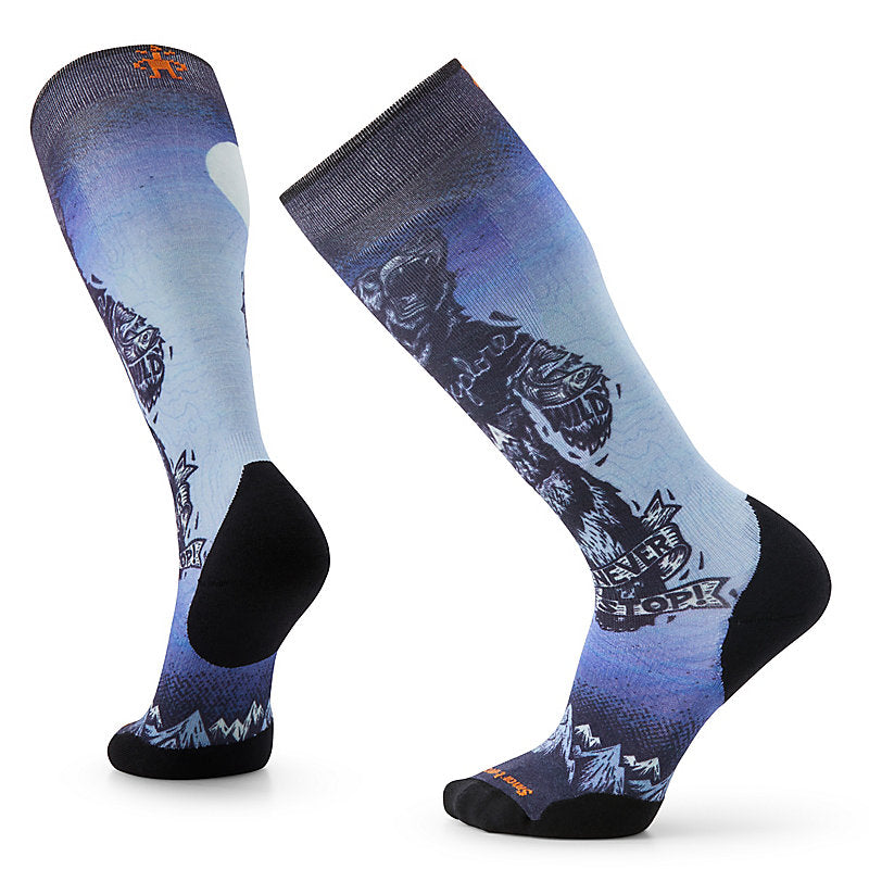 Smartwool Ski Targeted Cushion Always Explore Print Over The Calf Socks Apparel Smartwool Multi Color-150 Medium