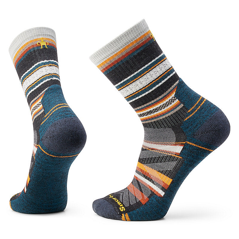 Smartwool Hike Light Cushion Panorama Crew Socks Apparel Smartwool Charcoal-003 Medium