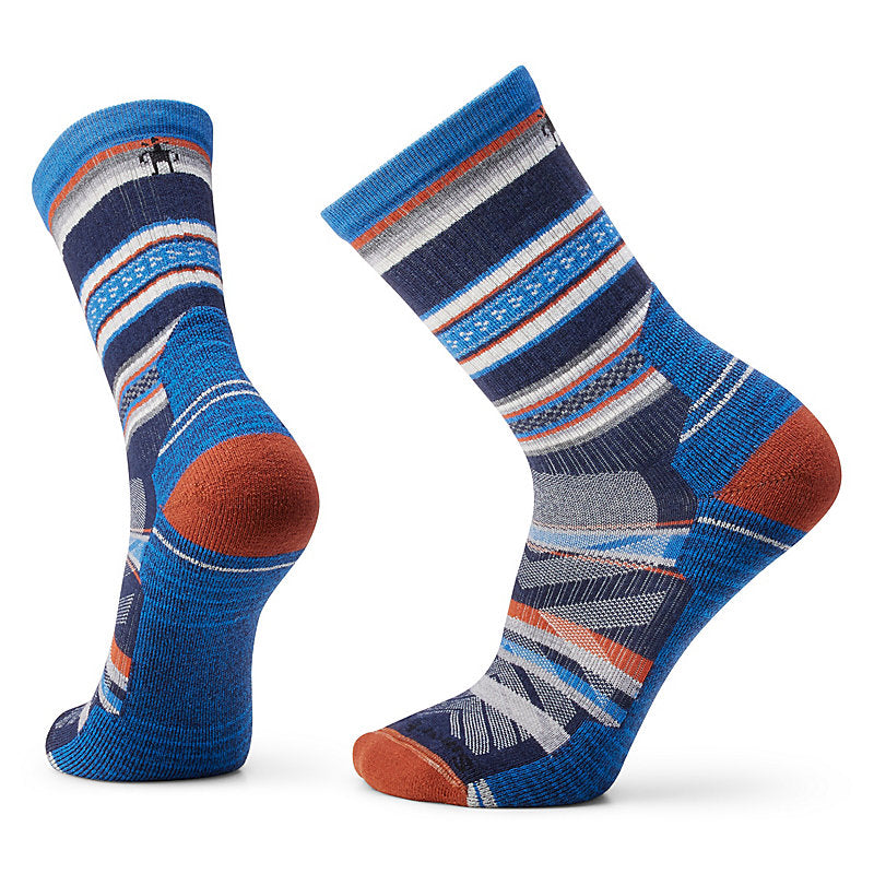 Smartwool Hike Light Cushion Panorama Crew Socks Apparel Smartwool Deep Navy-092 Medium