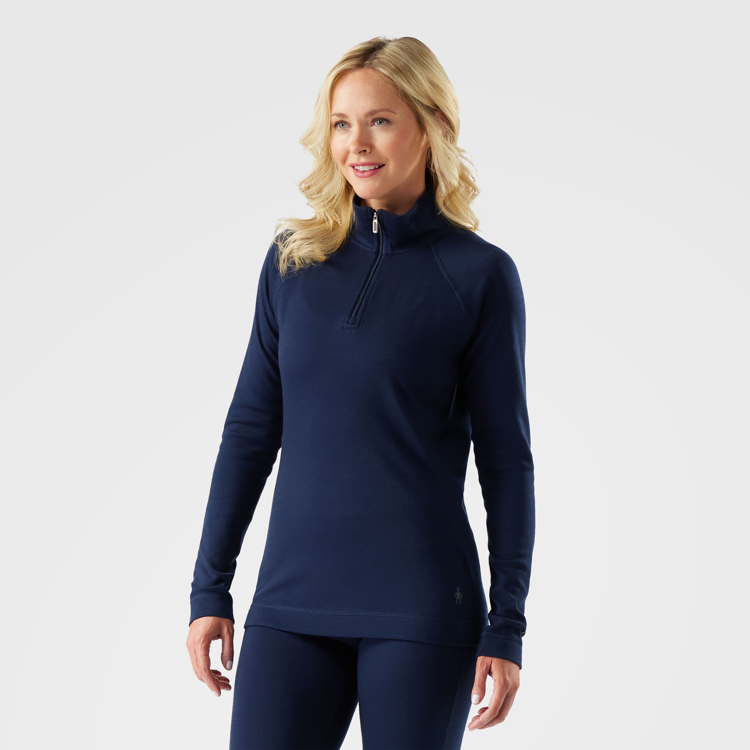 Smartwool Women's Classic Thermal Merino Base Layer 1/4 Zip Apparel Smartwool Deep Navy-O92 XSmall