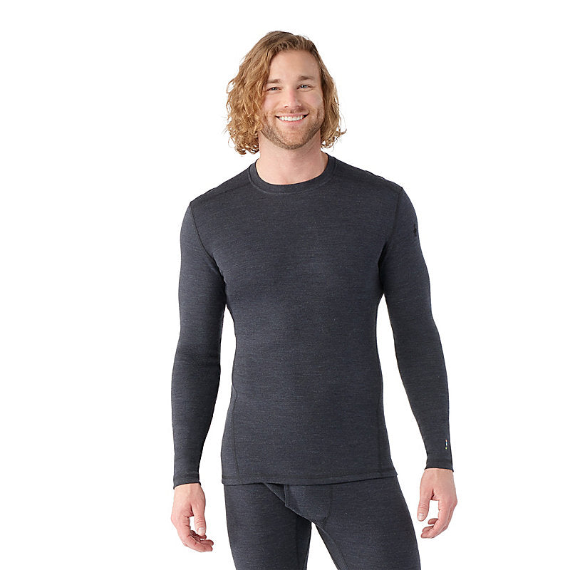 Smartwool Men's Classic Thermal Merino Base Layer Crew Apparel Smartwool Charcoal Heather-010 Small