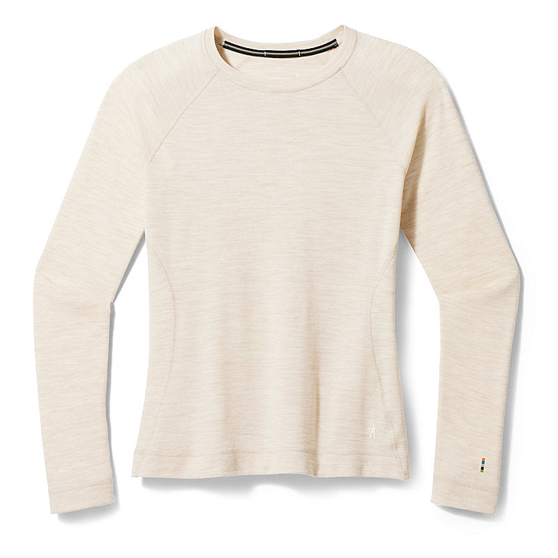 Smartwool Women's Classic Thermal Merino Base Layer Crew Apparel Smartwool Almond Heather XSmall