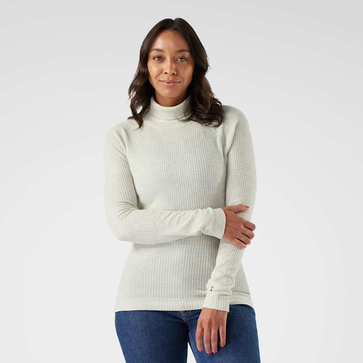 Smartwool Women's Thermal Merino Rib Turtleneck Apparel Smartwool Ash Heather-047 XSmall