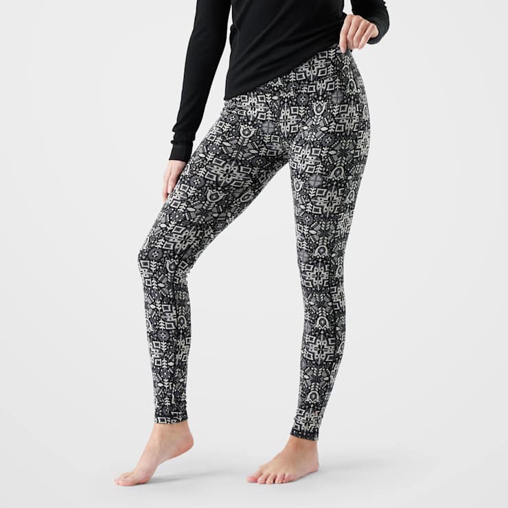 Smartwool Women's Classic Thermal Merino Base Layer Bottom Apparel Smartwool Black Deco Floral-P94 XSmall