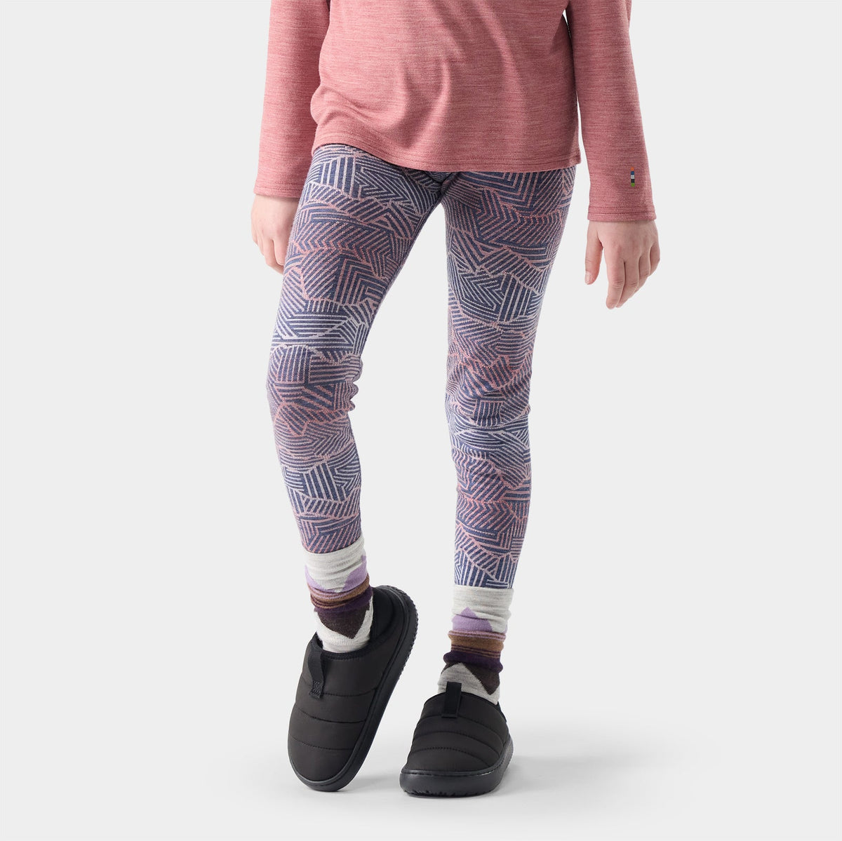 Smartwool Kids Classic Thermal Merino Base Layer Bottom Apparel Smartwool Nightfall Linear Peaks-R40 Small