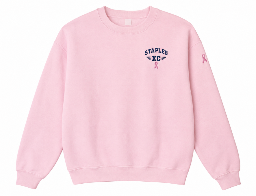 Staples Girls XC Crewneck Sweatshirt-BCA Logowear Staples Girls Cross Country Pink Adult S