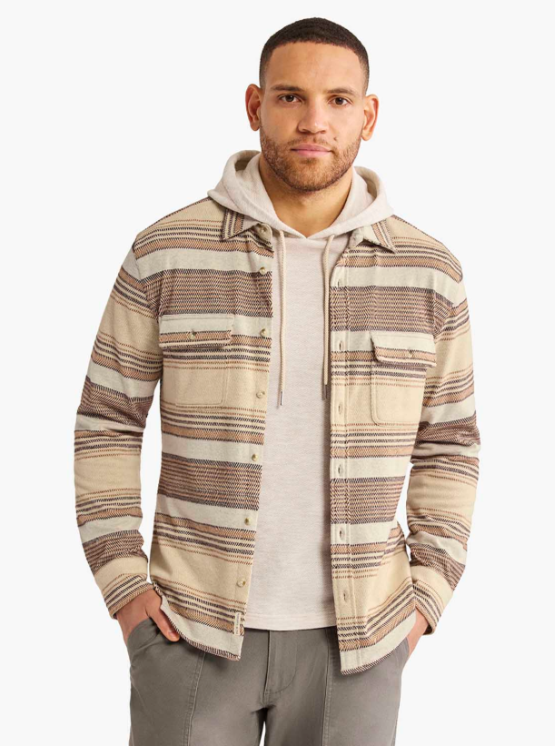 Fair Harbor Men's The Dunewood Flannel Apparel Fair Harbor Beach Blanket Stripe Small