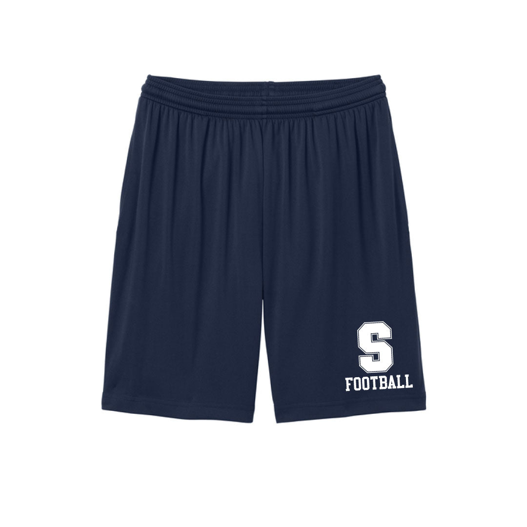 Staples Football Practice Short w Pockets Logowear Staples Football Navy Adult XS
