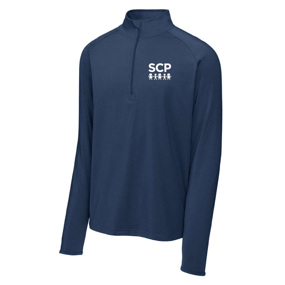Southport Congregational PreSchool Performance 1/4 Zip Logowear Southport Congregational Preschool Mens XS