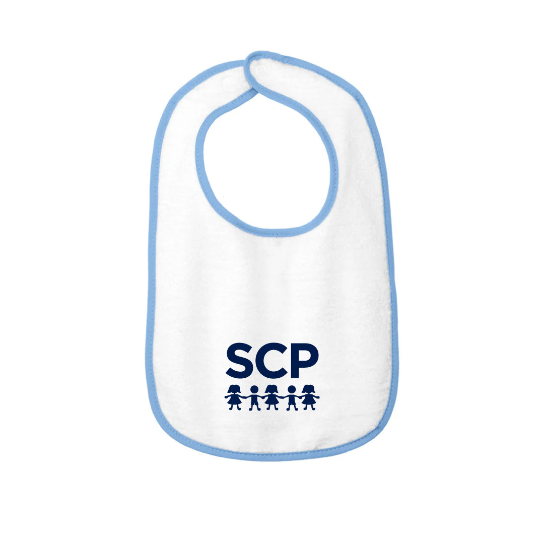 Southport Congregational Preschool Bib Logowear Southport Congregational Preschool Baby Blue