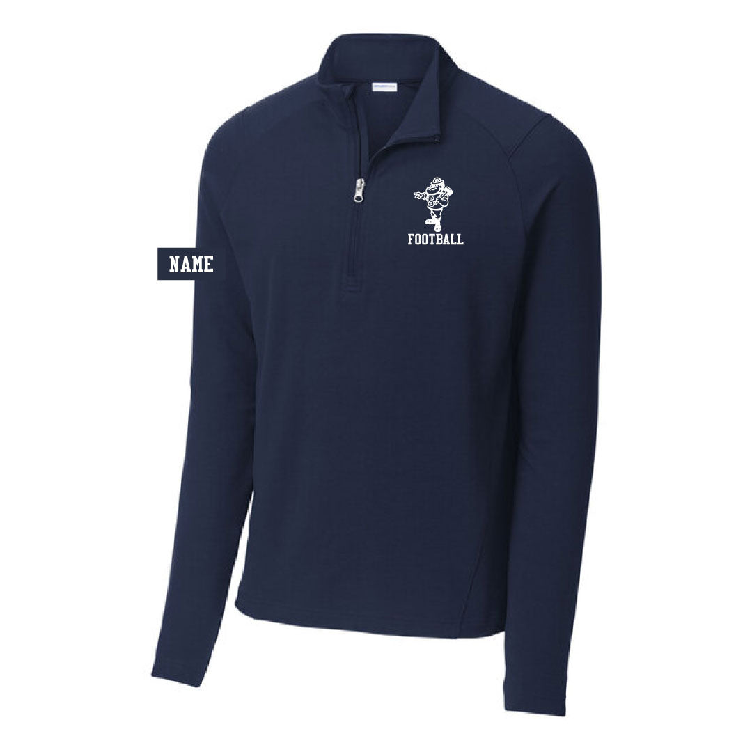 Staples Football Wrecker Bob Stretch 1/4 Zip Pullover Logowear Staples Football Navy Mens XS