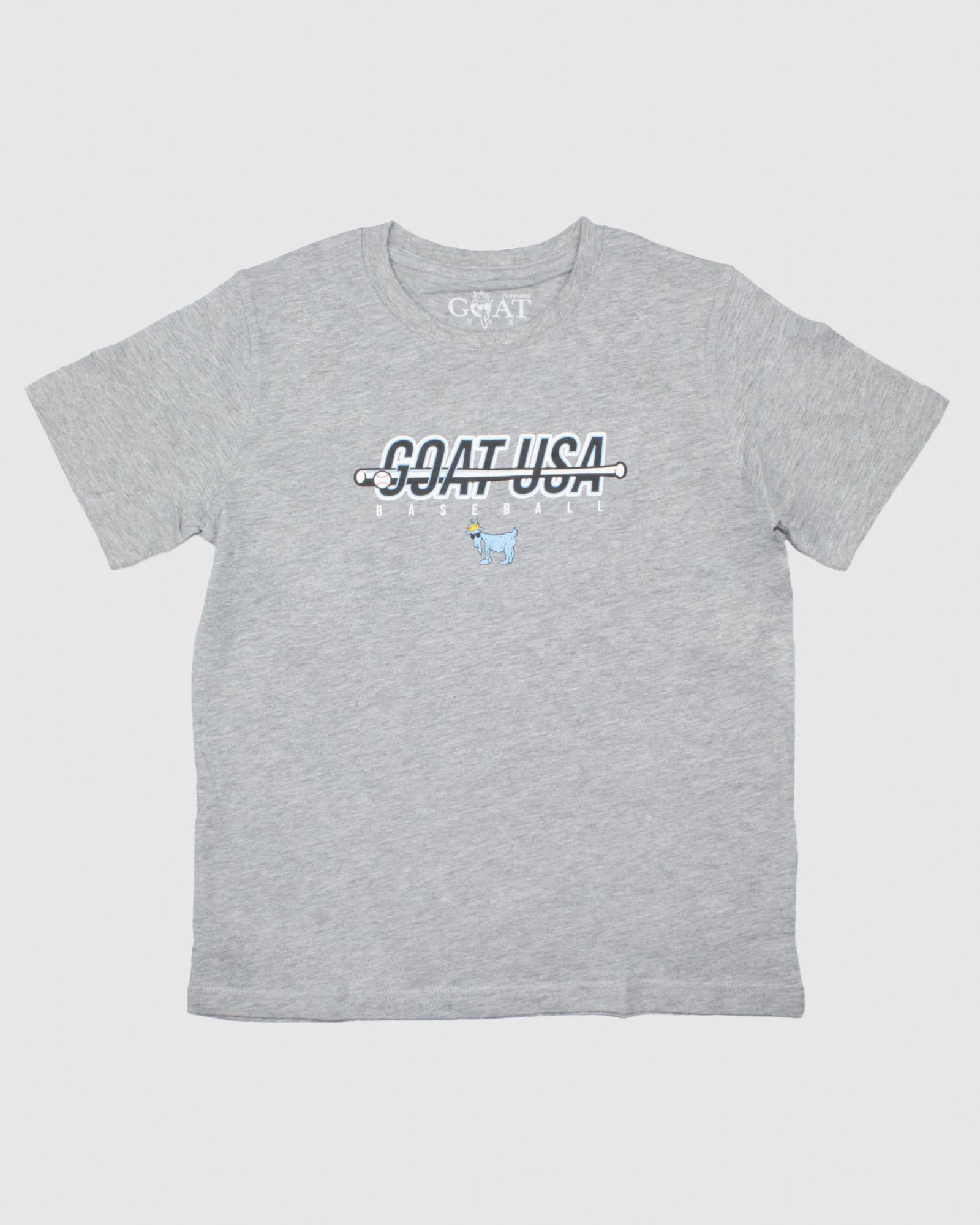 Goat Usa Youth Showtime Baseball T Shirt Apparel Goat USA Gray Youth Small