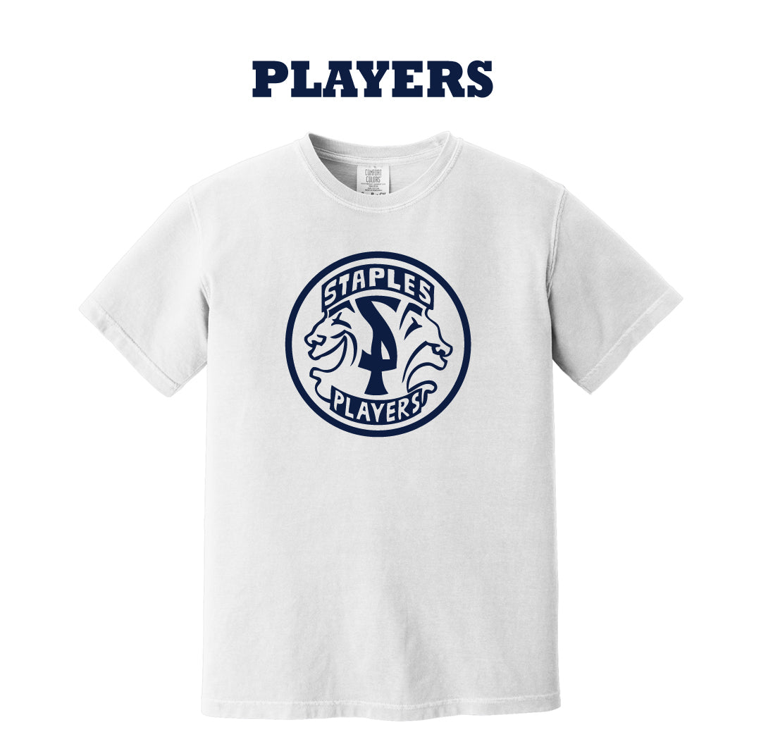 Staples Players Comfort Colors Short Sleeve Logowear Staples Players White Adult S
