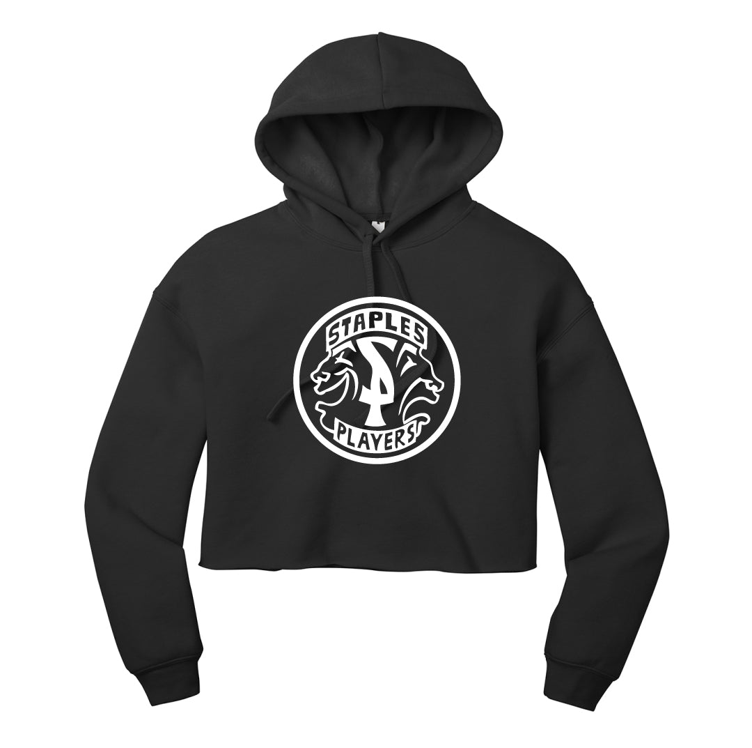 Staples Players Crop Hoodie Logowear Staples Players Black Ladies S