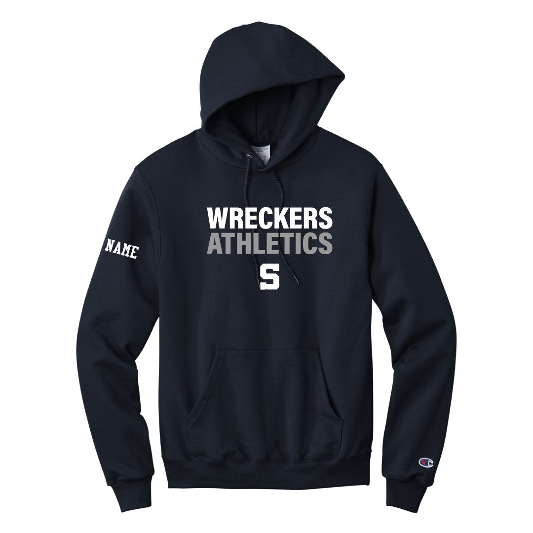 Staples Athletics Champion Wreckers Hoodie Logowear Staples Athletics Navy Adult S
