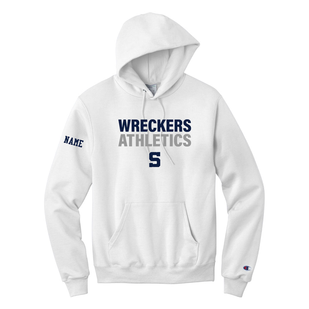 Staples Athletics Champion Wreckers Hoodie Logowear Staples Athletics White Adult S