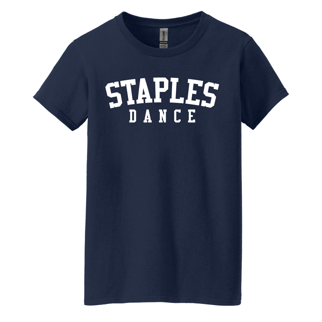 Staples Dance Team Cotton Short Sleeve Logowear Staples Dance Team Navy Adult S