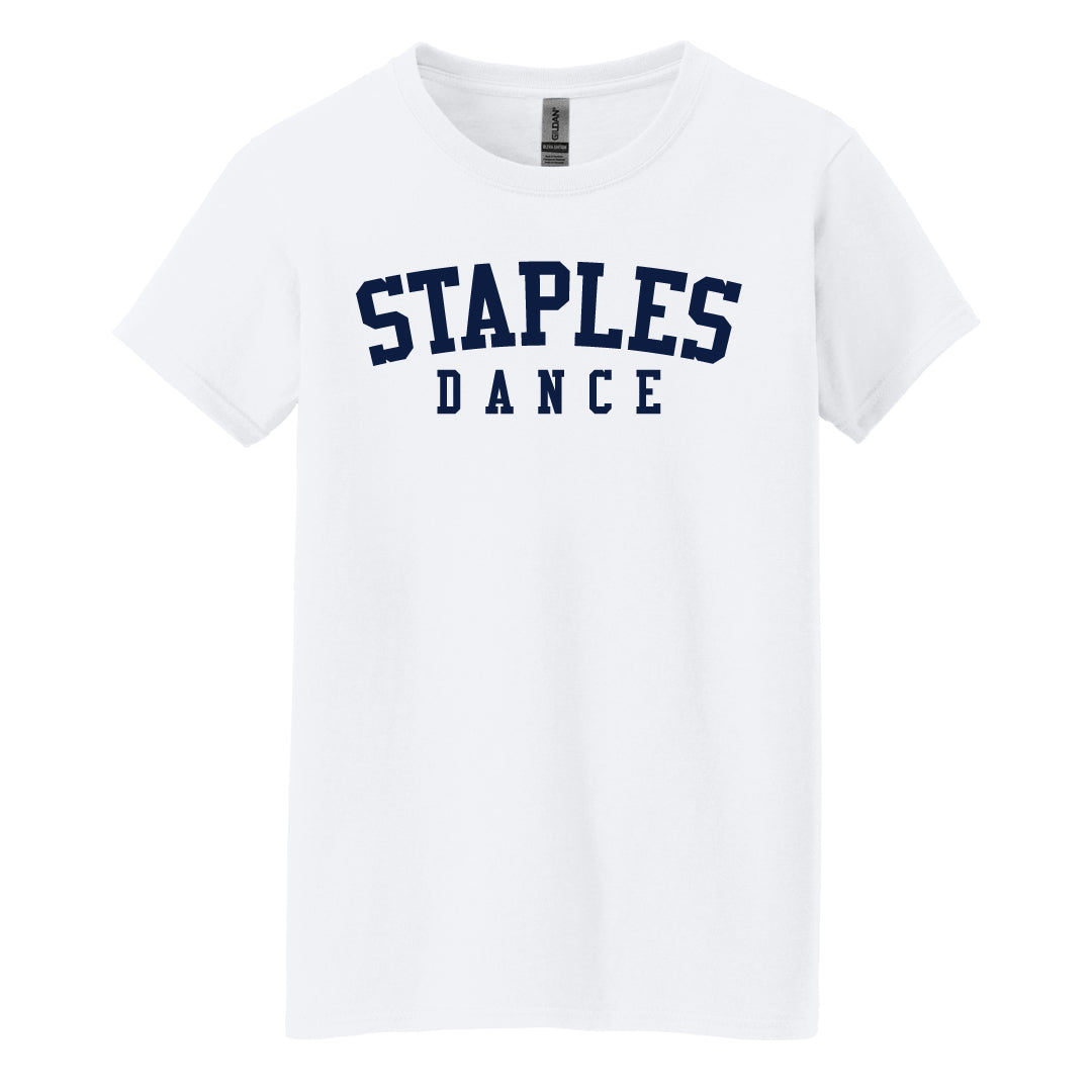 Staples Dance Team Cotton Short Sleeve Logowear Staples Dance Team White Adult S
