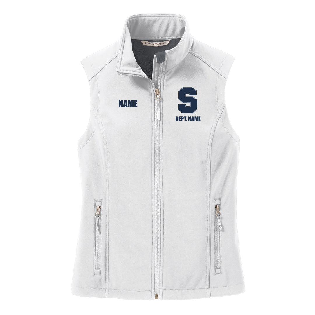 Staples Faculty Soft Shell Vest Logowear Staples Faculty White Ladies XS