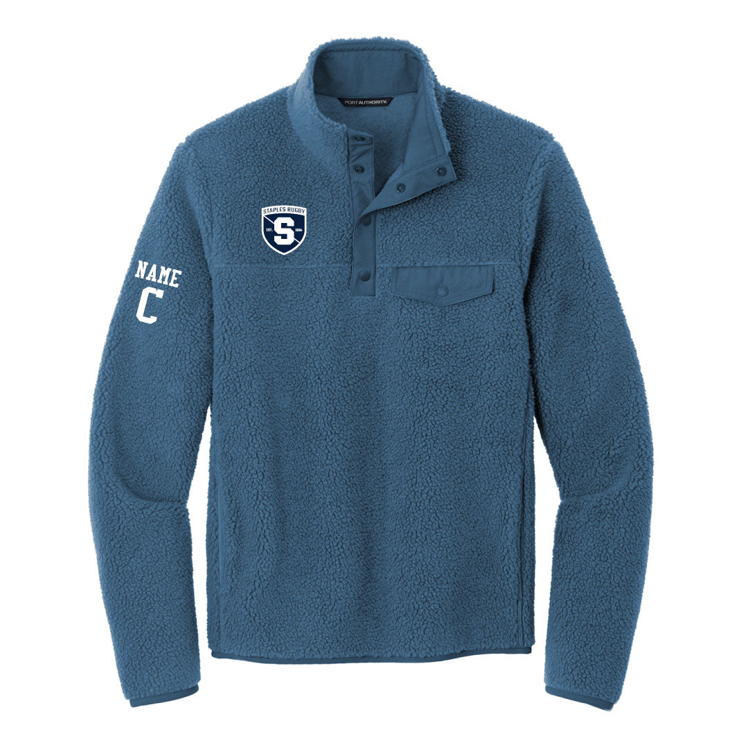 Staples Rugby Snap Fleece Pullover Logowear Staples Rugby Regatta Blue Adult XS