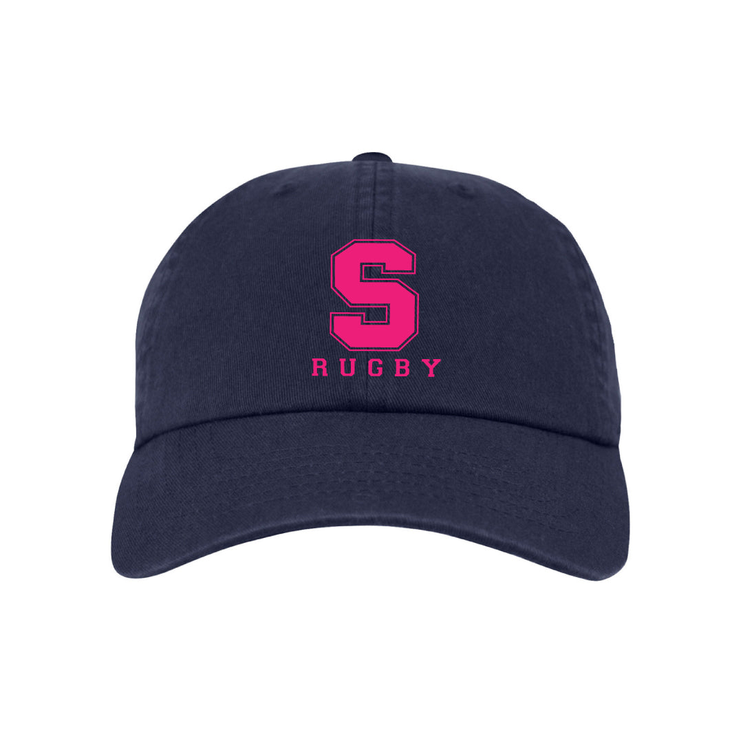 Staples Rugby Baseball Hat Logowear Staples Rugby Pink Logo
