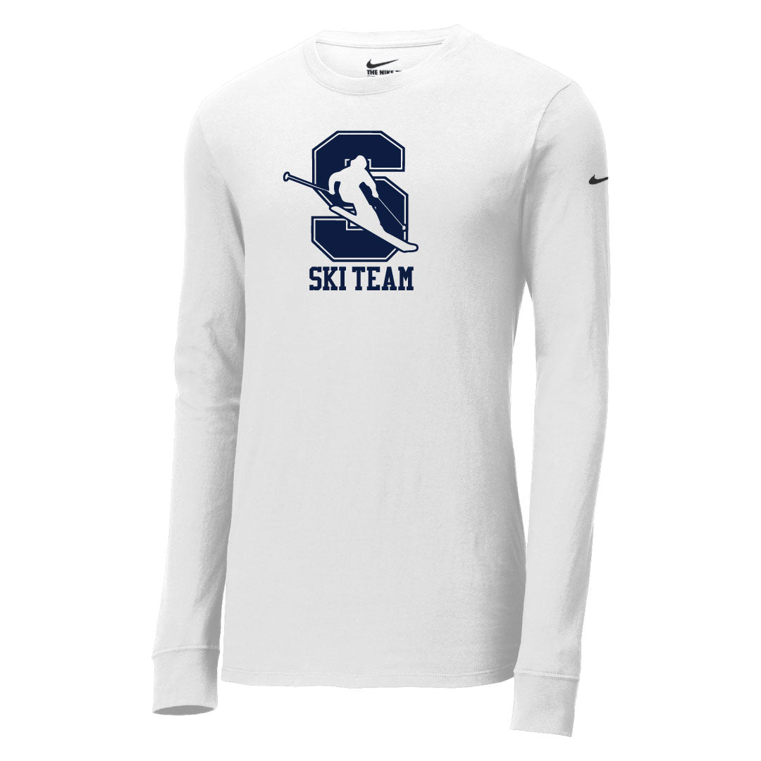 Staples Ski Nike L/S Performance Logowear Staples Ski White Adult XS