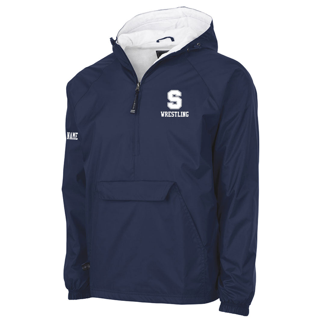 Staples Wrestling 1/4 Zip Hooded Wind Jacket Logowear Staples Wrestling Adult S