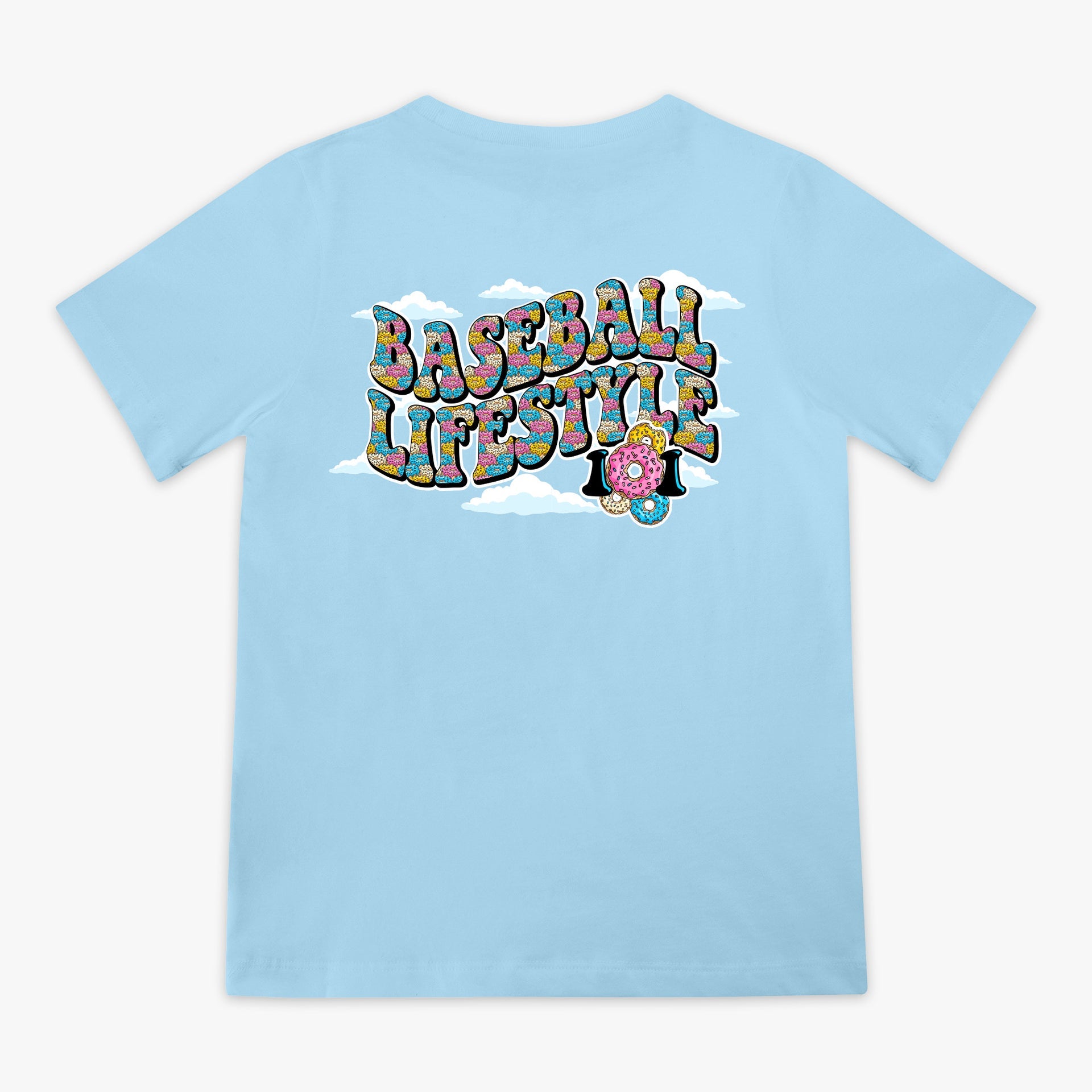 Baseball 101 Youth Sugar Rush Donut Tee Apparel Baseball Lifestyle 101 Carolina Blue Youth Small