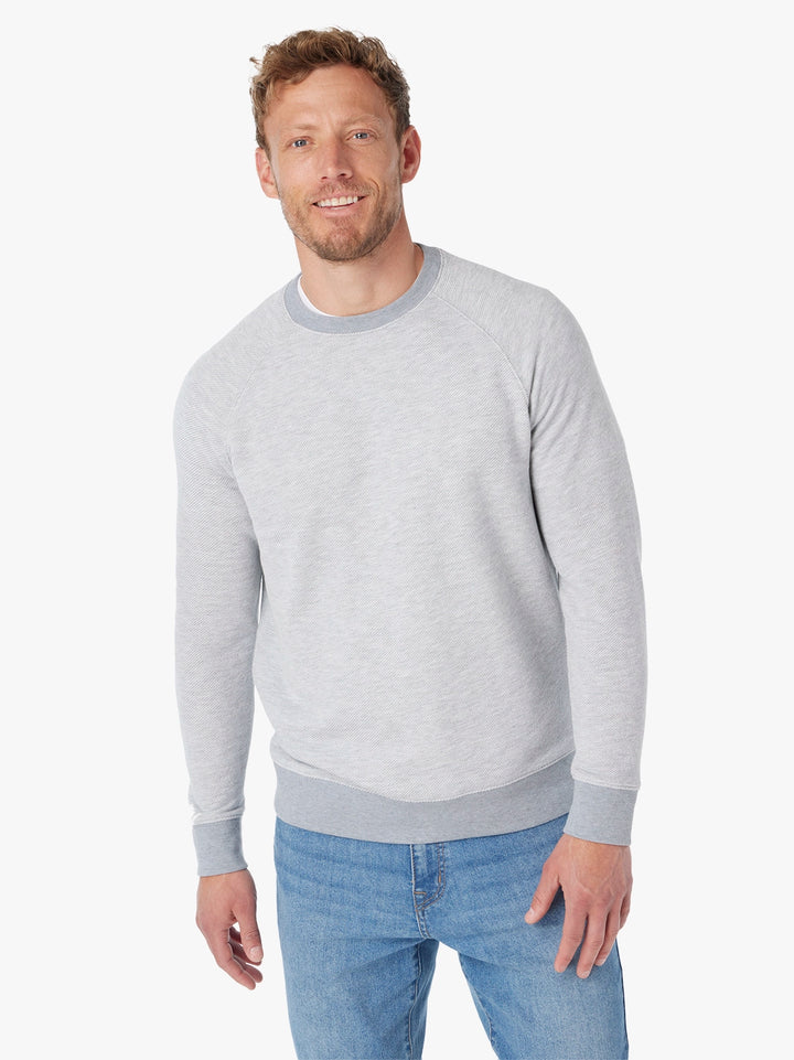Fair Harbor Men's Textured Tailwind Crew Apparel Fair Harbor Heather Grey Small
