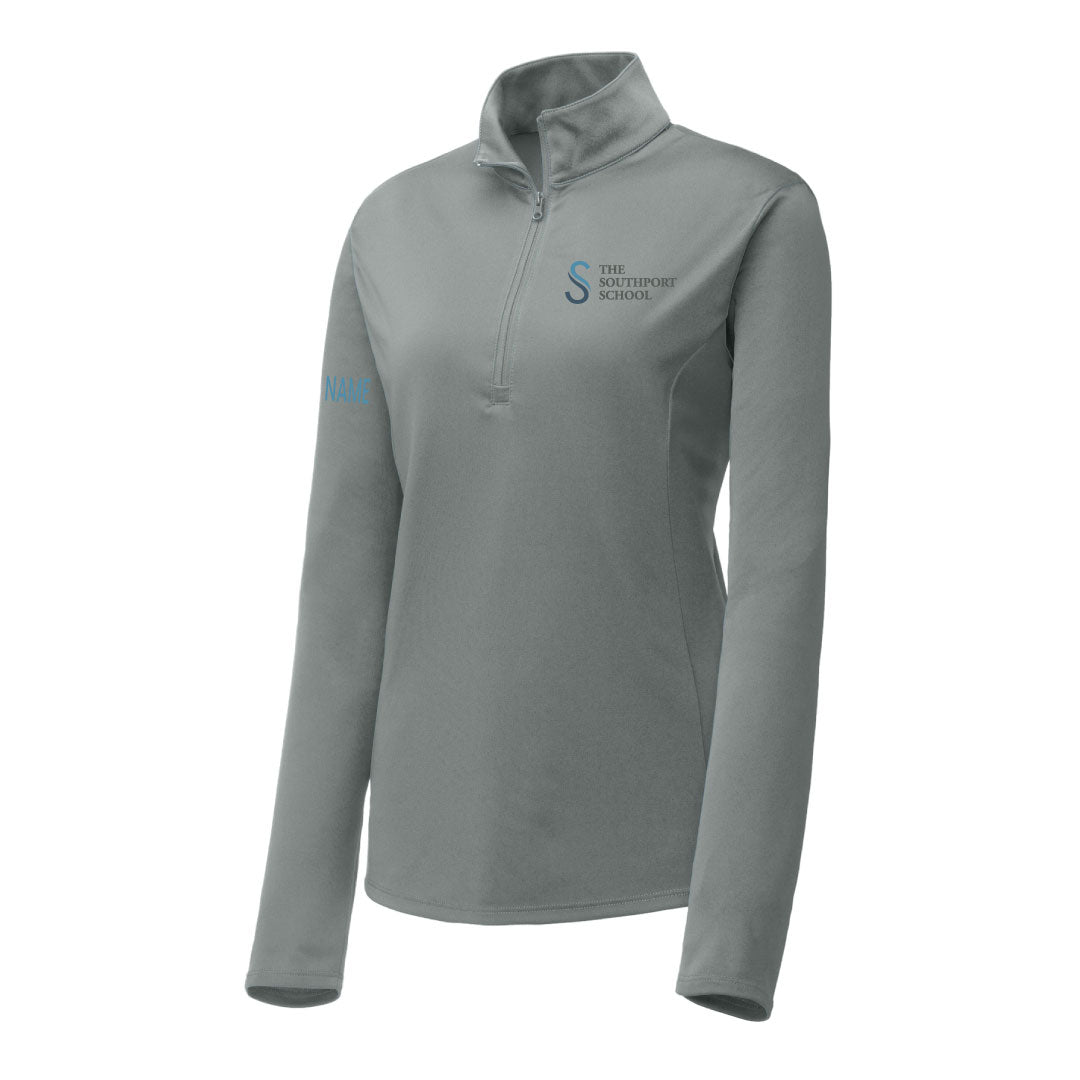 The Southport School Performance Zip Logowear The Southport School Grey Ladies XS
