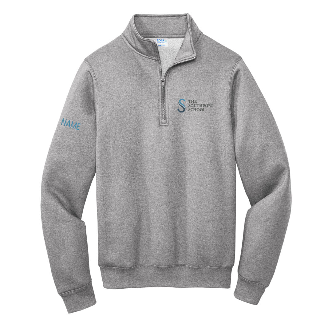 The Southport School Quarter Zip Sweatshirt Logowear The Southport School Athletic Heather Mens S
