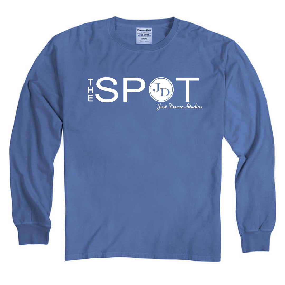 The Spot Dance Washed Cotton Long Sleeve Logowear The Spot Just Dance Forte Blue Adult S