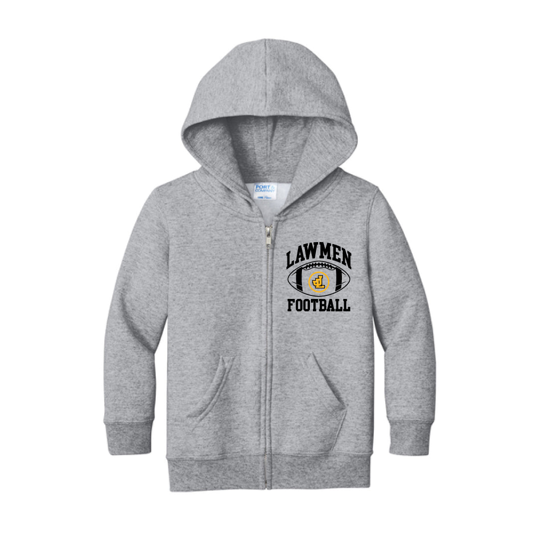 Law Football Toddler Full Zip Hoodie
