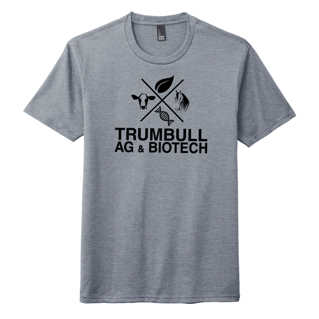 Trumbull Ag and Biotech Tri Blend Tee Logowear Trumbull Ag & Biotech Flint Blue Adult XS
