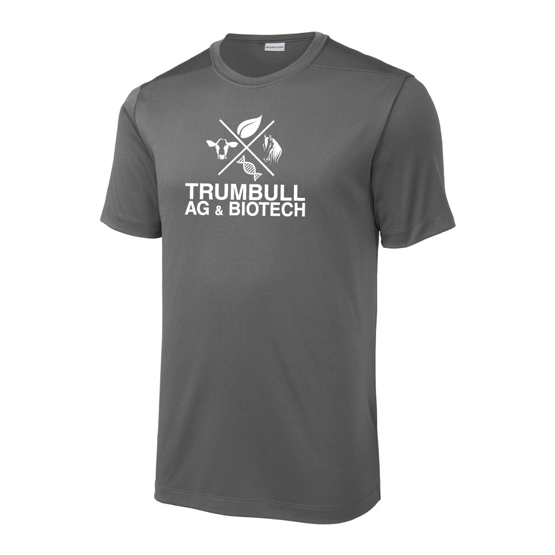 Trumbull Ag and Biotech UV Short Sleeve Logowear Trumbull Ag & Biotech Smoke Grey Adult S