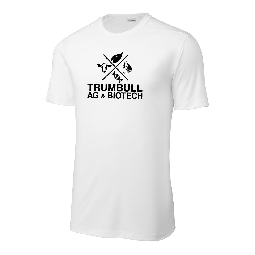 Trumbull Ag and Biotech UV Short Sleeve Logowear Trumbull Ag & Biotech White Adult S